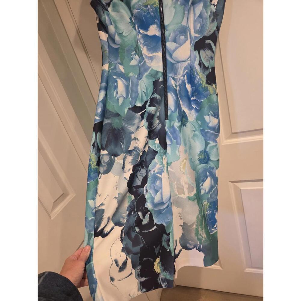 Vince camuto sz 6 Floral Print Cap Sleeve Midi Dress - Picture 8 of 11